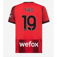 Dres AC Milan Theo Hernandez #19 Domáci 2023-24 Krátky Rukáv